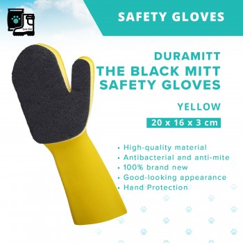 Duramitt The Black Mitt Kitchen Dishwashing Rubber Cleaning Gloves Swimming Pool Cleaning Gloves