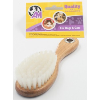 Single Sided Cat White Bristle Brush