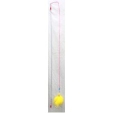 Kitti Neon Cat Play Rod With Feather / Mouse 95cm Long