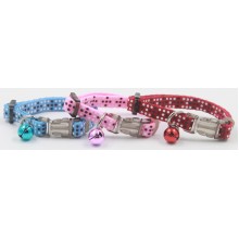 Colorful "Dots" Adj. Collar 8mm x 6"-9"