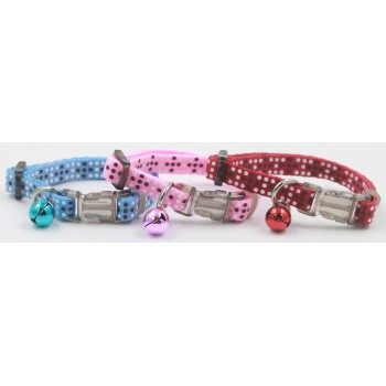 Colorful "Dots" Adj. Collar 8mm x 6"-9"