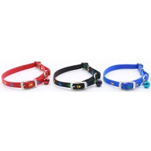 Adj. Nylon Collar W/Colorful Paws Print 10mm