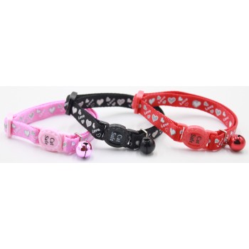 "Heart + Love" Cat Collar 10mm x 8"-12"