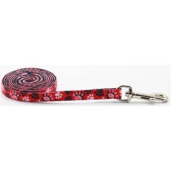 Plaid Paw Print Lead 10mm x 48"