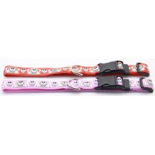 "Skull" Printed Ribbon Adj. Collar - 25mm x 18"-26"