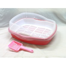 High Back Cat Litter Pan W / Scoop & Tray