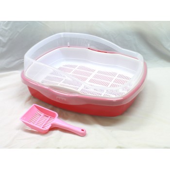 High Back Cat Litter Pan W / Scoop &amp; Tray