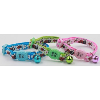 Colorful "Ladybug" Cat Collar 10mm x 8"-12"