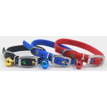 Nylon Collar W/Colorful Paws Print 8mm x 8"