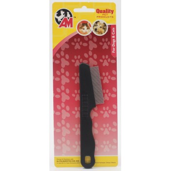 Plastic Handle Flea Steel Comb 155mm