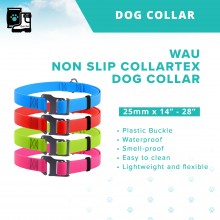 WAU DOG Adjustable Waterproof Non Slip Collartex Collar with Plastic Buckle (25mm x 14"-28") - Available 2 Color - Collar From COLLAR COMPANY Ukraine